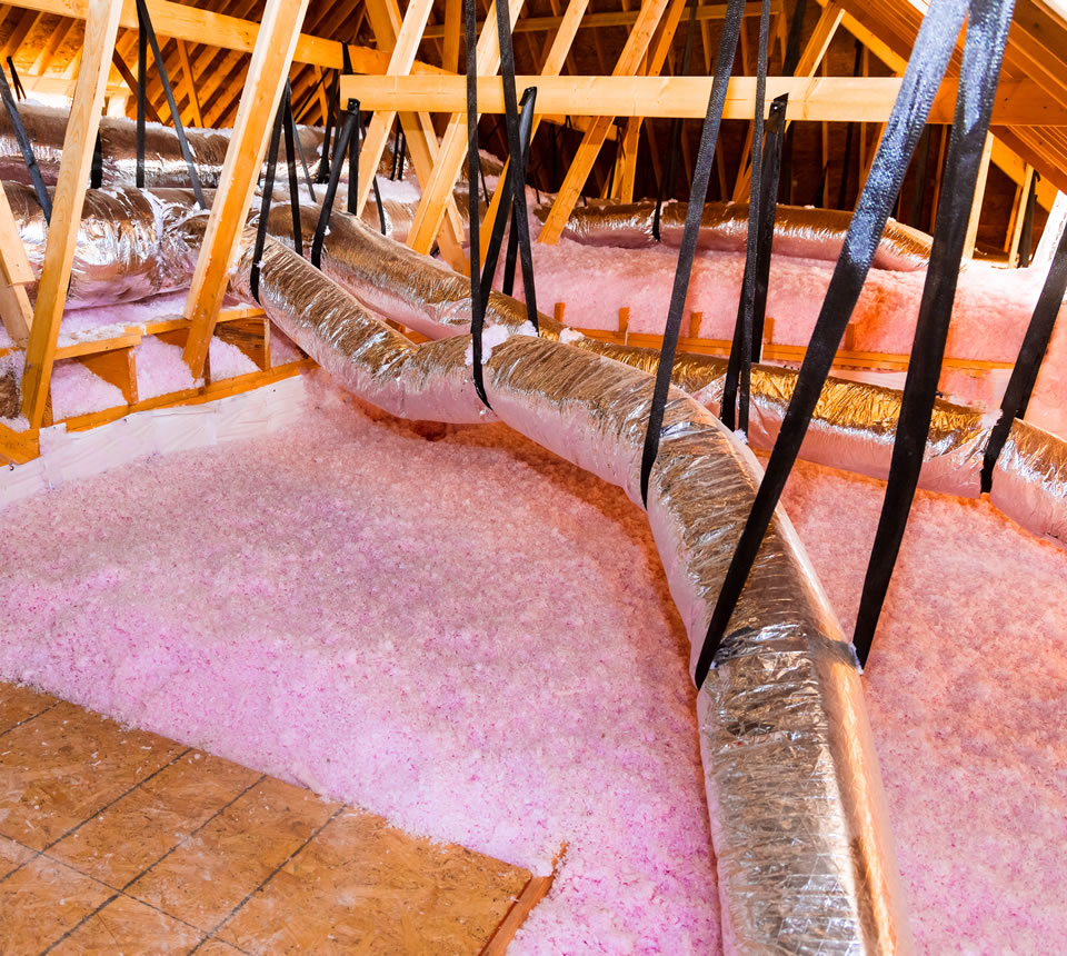 Image of one of the best professionally insulated attic ceiling.