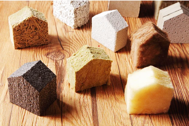 Image of various types of insulation materials used to determine exact quote when installing insulation in attic ceiling.